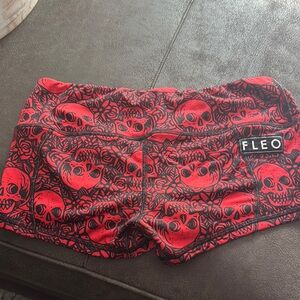 Fleo Red Athletic Shorts Performance Fit